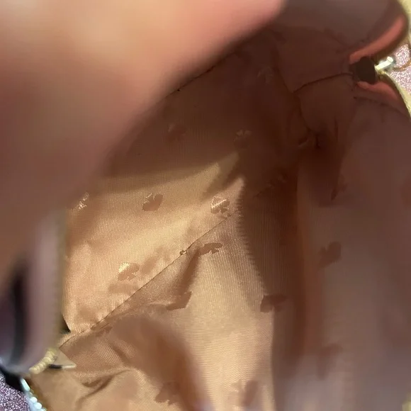 kate spade Metallic Rose Pink Glitter Tote with Wallet & Pouch - Picture 5 of 13